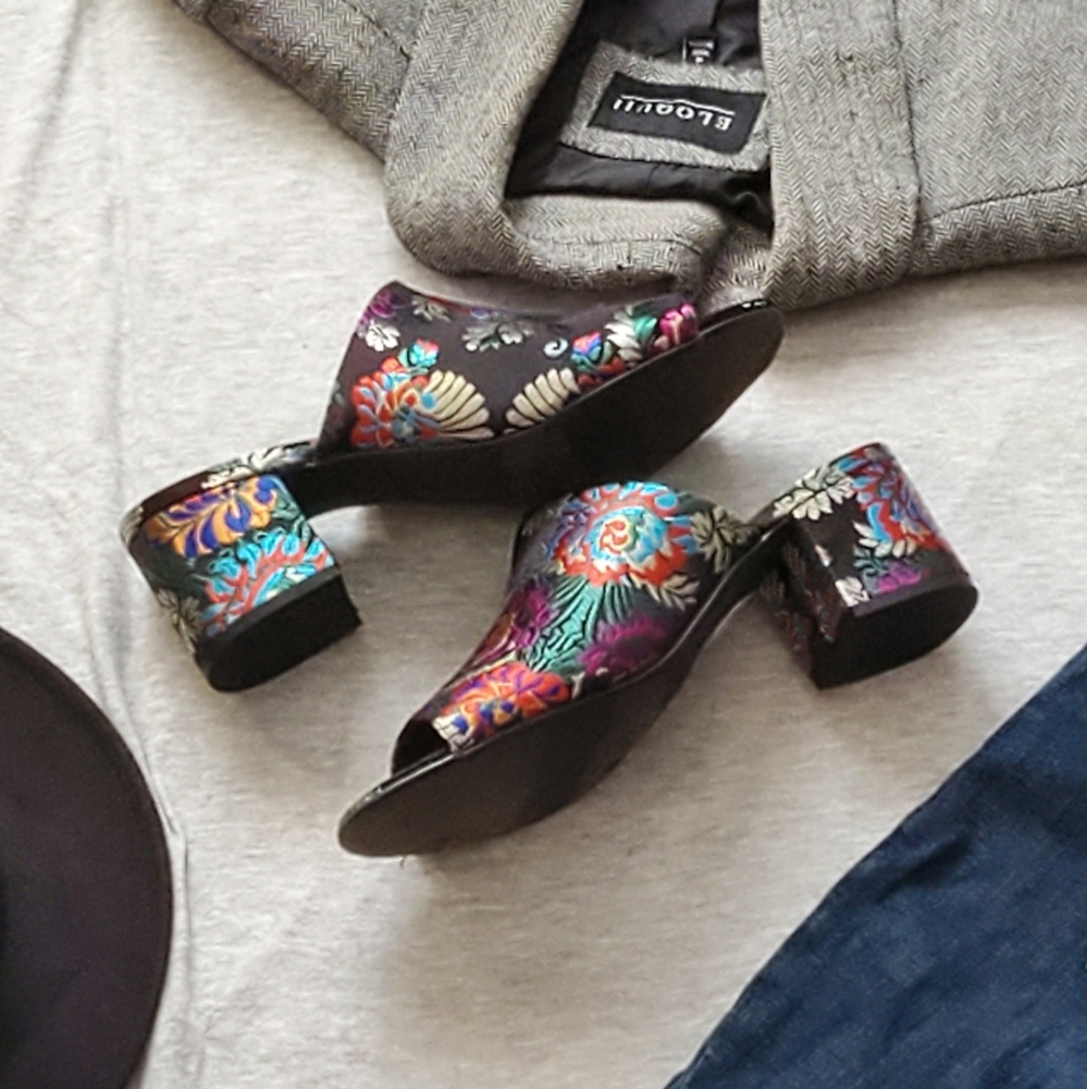 Christian Siriano for Payless Floral Mule Sandals
